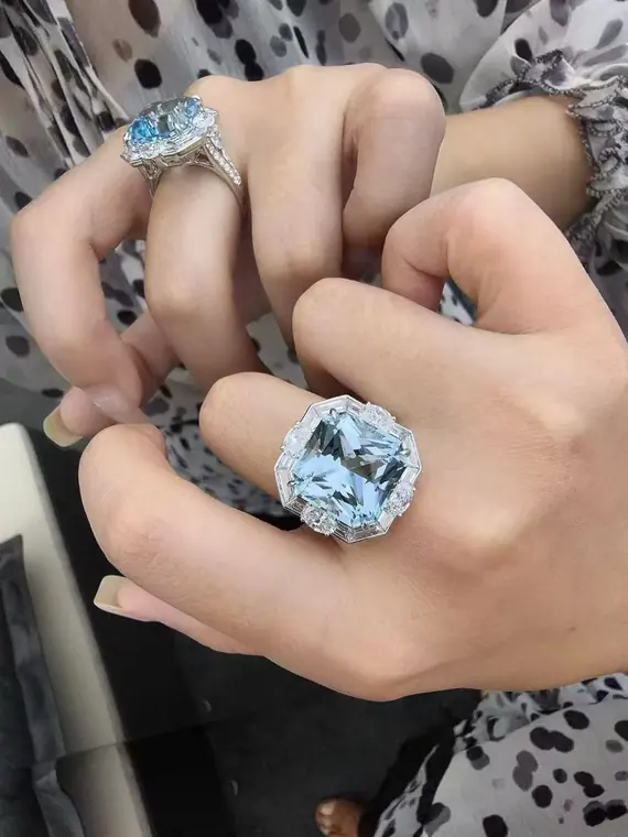 Gemformia aquamarine rings customization sample